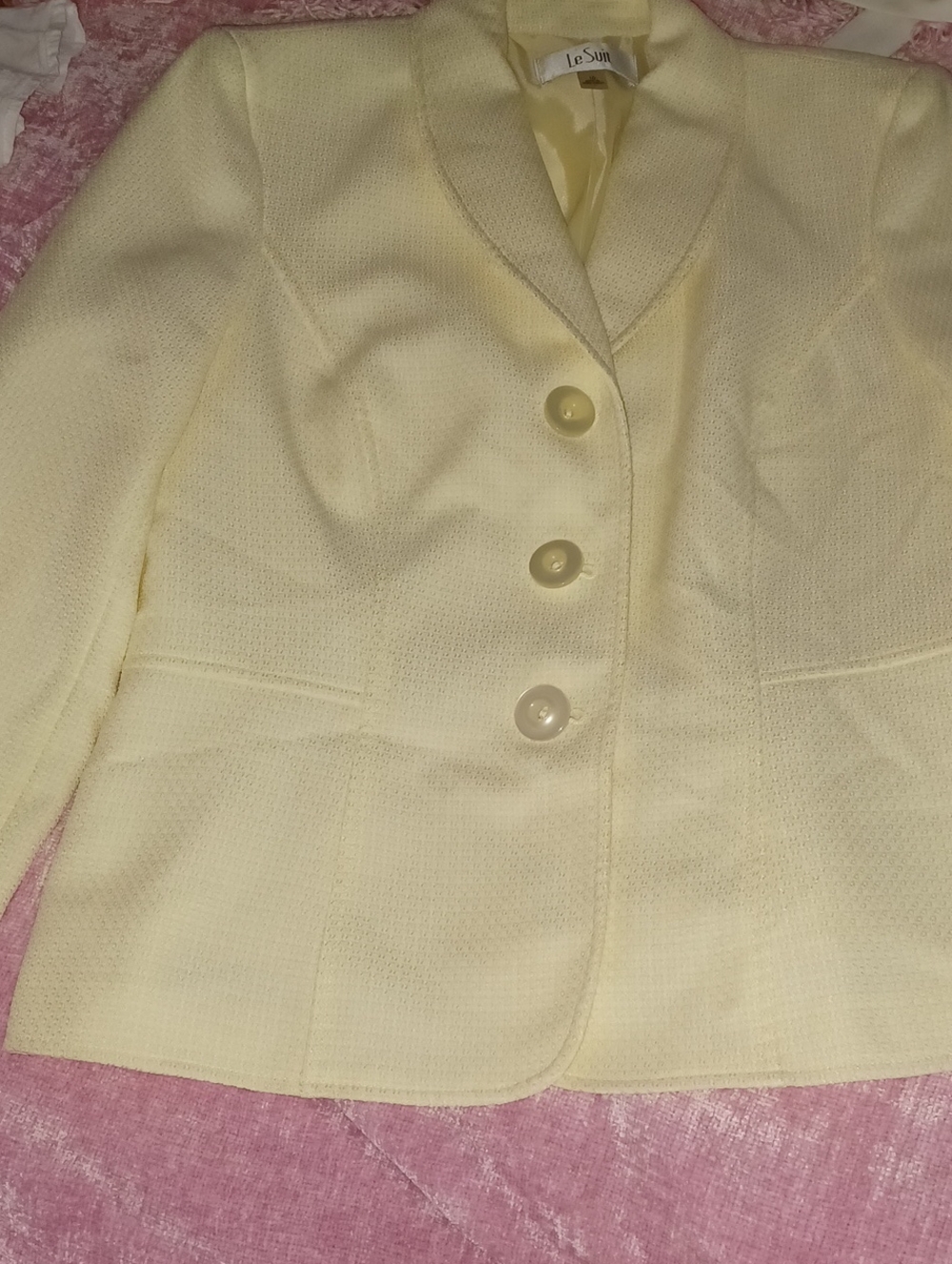 Le Suit Suit Jacket 3 Button Blazer Sz 10
